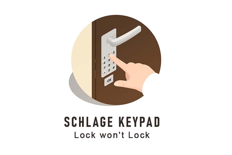 schlage keypad lock won't lock